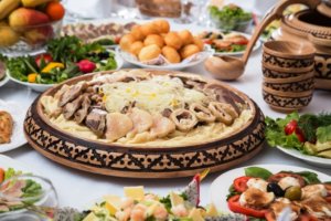 A traditional Kazakhstani feast prepared by and for the families of young students on their first day of school.